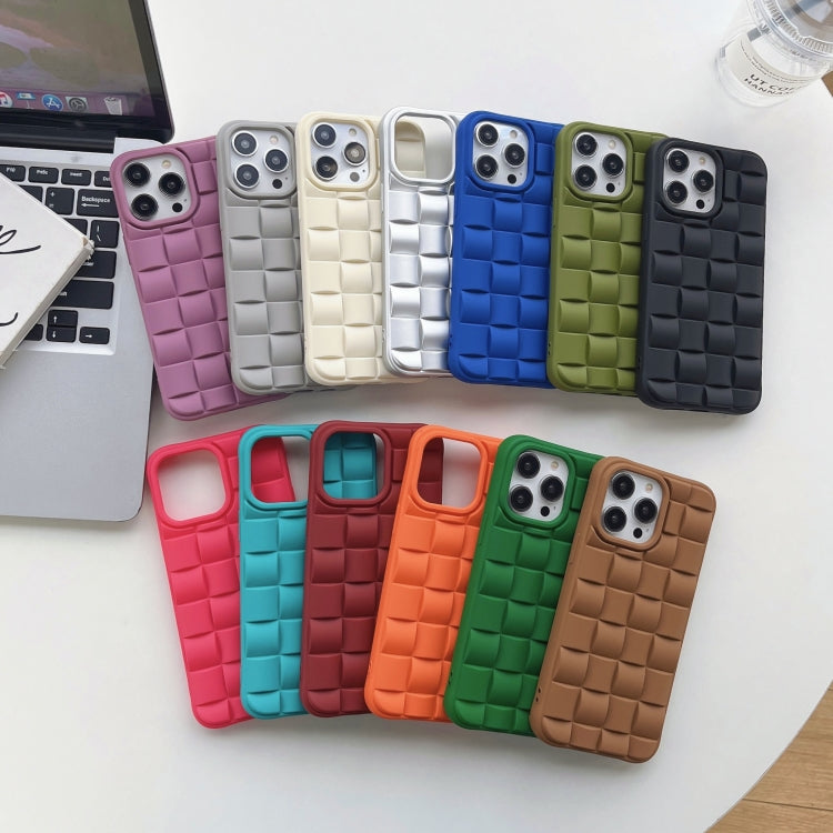 3D Cube Weave Texture Skin Feel Phone Case, For iPhone 13, For iPhone 12 Pro Max, For iPhone 12 Pro