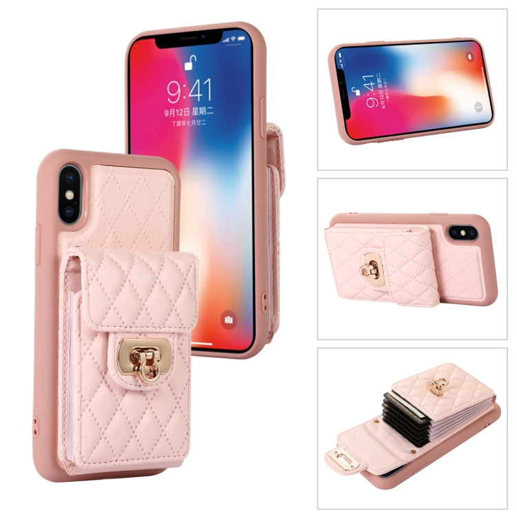 Card Slot Leather Phone Case with Short Lanyard, For iPhone 11 Pro Max, For iPhone 11 Pro, For iPhone 11, For iPhone XS Max, For iPhone XS / X, For iPhone XR