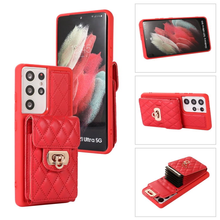 Card Slot Leather Phone Case with Short Lanyard, For Samsung Galaxy S23 5G, For Samsung Galaxy S23+ 5G, For Samsung Galaxy S23 Ultra 5G, For Samsung Galaxy S22 5G, For Samsung Galaxy S22+ 5G, For Samsung Galaxy S22 Ultra 5G, For Samsung Galaxy S21 5G  ...