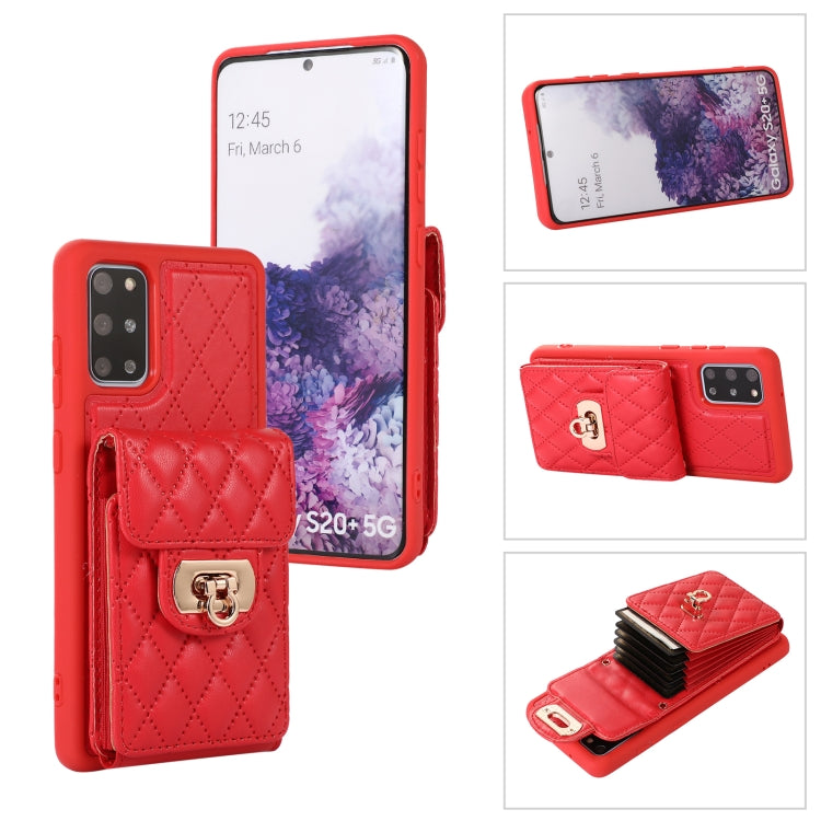 Card Slot Leather Phone Case with Short Lanyard, For Samsung Galaxy S20, For Samsung Galaxy S20+, For Samsung Galaxy S20 Ultra, For Samsung Galaxy S20 FE, For Samsung Galaxy S21 FE
