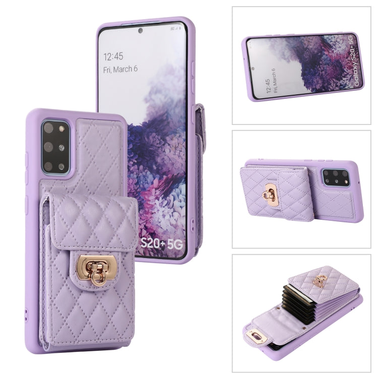 Card Slot Leather Phone Case with Short Lanyard, For Samsung Galaxy S20, For Samsung Galaxy S20+, For Samsung Galaxy S20 Ultra, For Samsung Galaxy S20 FE, For Samsung Galaxy S21 FE