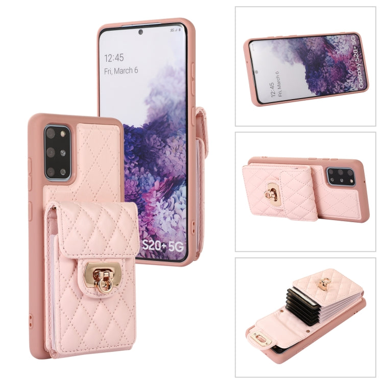 Card Slot Leather Phone Case with Short Lanyard, For Samsung Galaxy S20, For Samsung Galaxy S20+, For Samsung Galaxy S20 Ultra, For Samsung Galaxy S20 FE, For Samsung Galaxy S21 FE