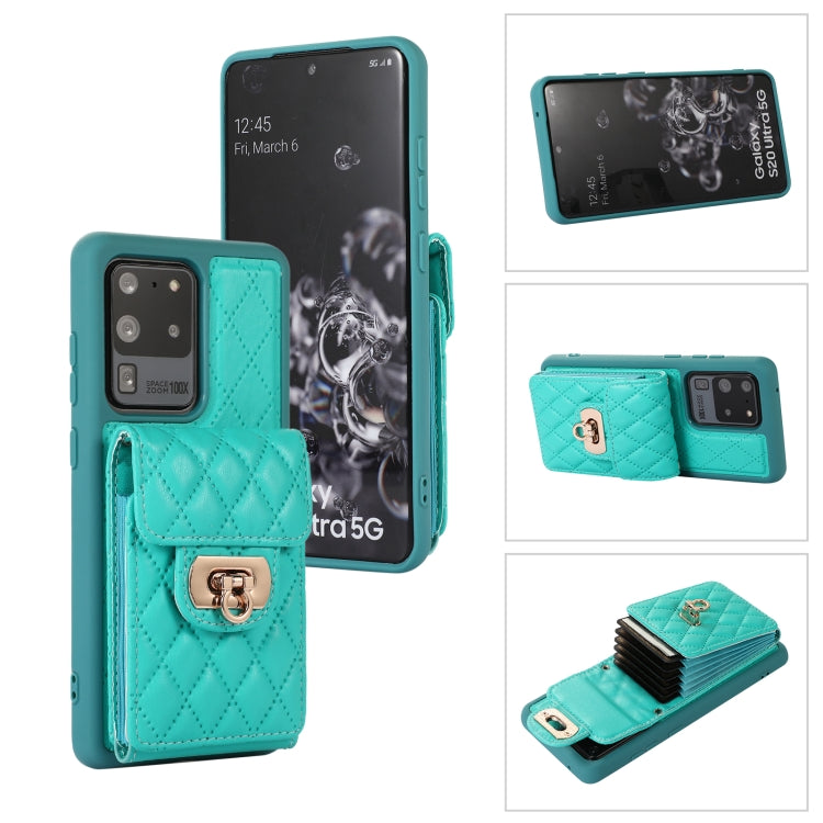 Card Slot Leather Phone Case with Short Lanyard, For Samsung Galaxy S20, For Samsung Galaxy S20+, For Samsung Galaxy S20 Ultra, For Samsung Galaxy S20 FE, For Samsung Galaxy S21 FE