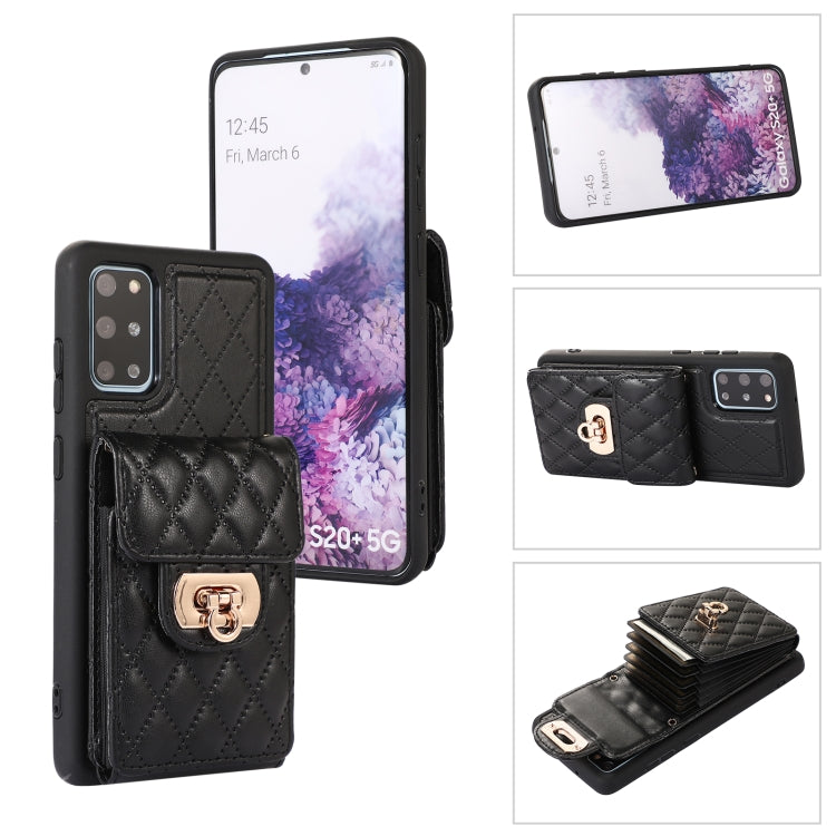 Card Slot Leather Phone Case with Short Lanyard, For Samsung Galaxy S20, For Samsung Galaxy S20+, For Samsung Galaxy S20 Ultra, For Samsung Galaxy S20 FE, For Samsung Galaxy S21 FE