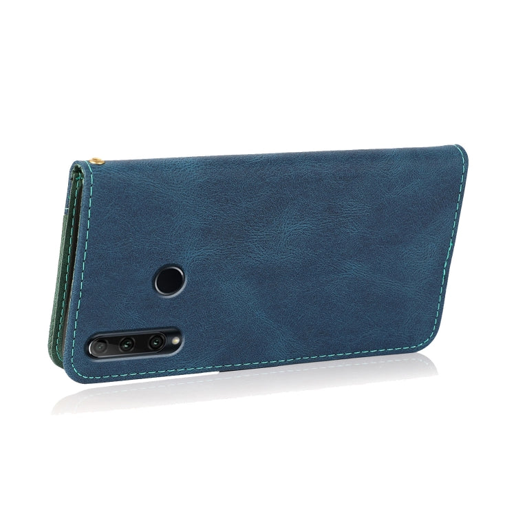 Dual-color Stitching Leather Phone Case, For Honor 10i / Honor 20 lite