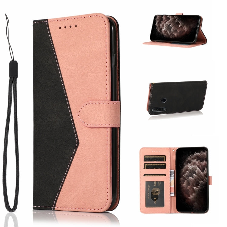 Dual-color Stitching Leather Phone Case, For Honor 10i / Honor 20 lite