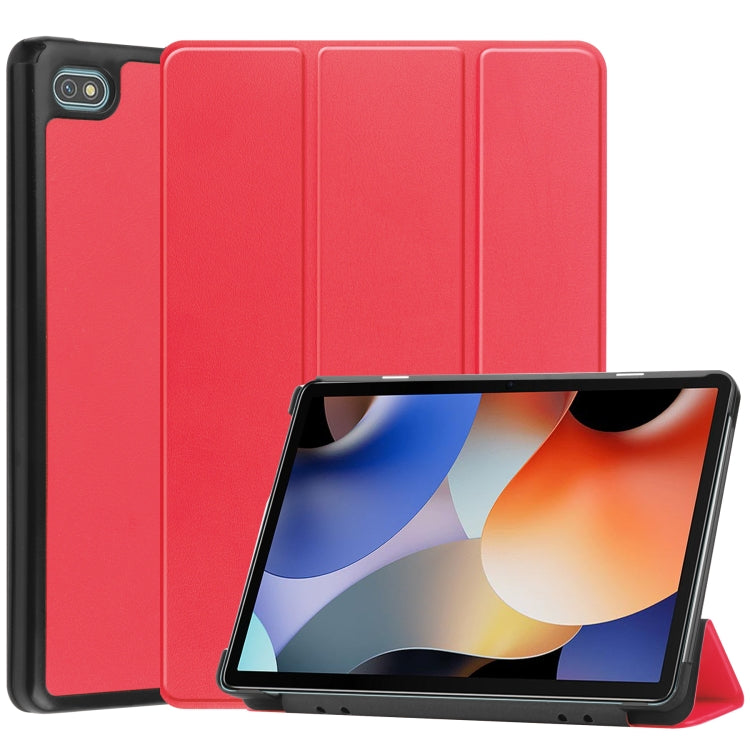 Custer Pure Color 3-Fold Holder Smart Leather Tablet Case, For Blackview Oscal Pad 10, For OnePlus Pad