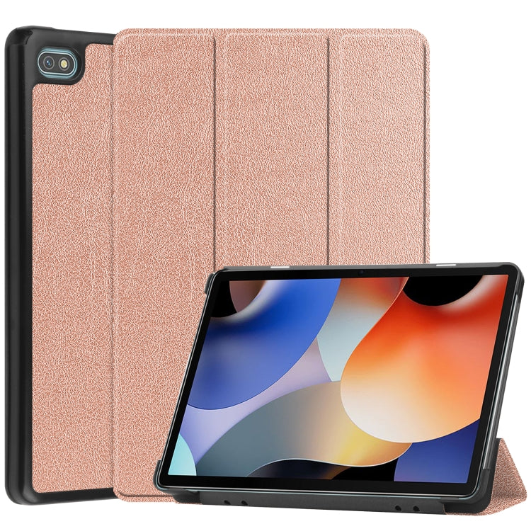 Custer Pure Color 3-Fold Holder Smart Leather Tablet Case, For Blackview Oscal Pad 10, For OnePlus Pad