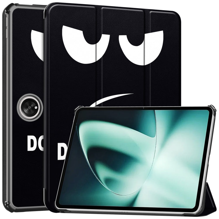 Custer Painted 3-Fold Holder Smart Leather Tablet Case, For OnePlus Pad