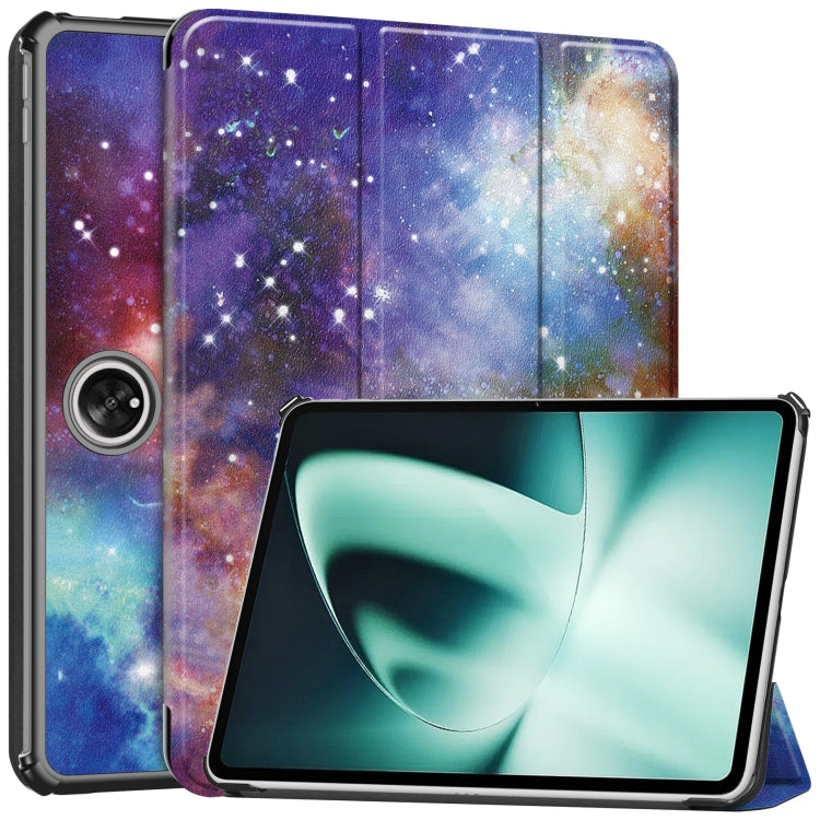 Custer Painted 3-Fold Holder Smart Leather Tablet Case, For OnePlus Pad