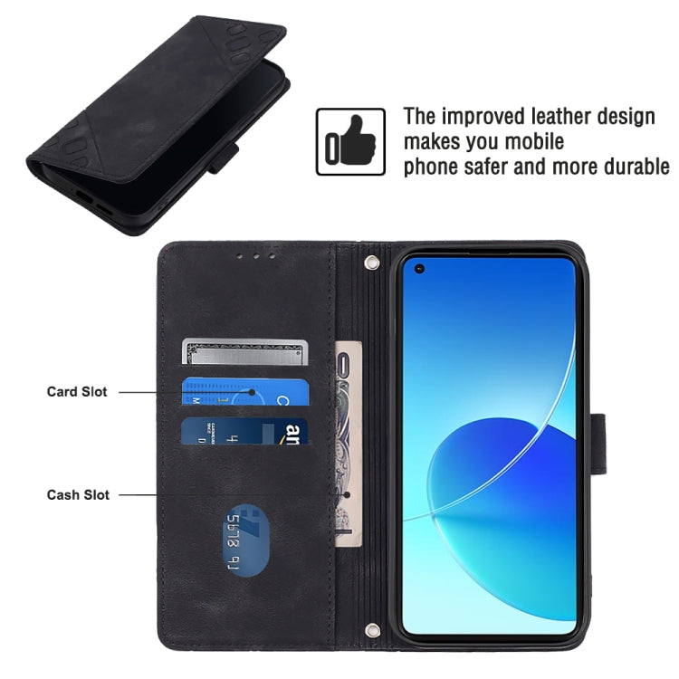 Skin-feel Embossed Leather Phone Case, For OPPO Reno6 5G, For OPPO A9 2020 / A5 2020 / A11X, For OPPO A16 / A54S, For OPPO A16K, For OPPO A57 5G 2022 / Realme V23 / Narzo 50 5G / A77 5G / K10 5G Global / A57 4G / V23i, For OPPO A57E 5G, For OPPO A58 5G...