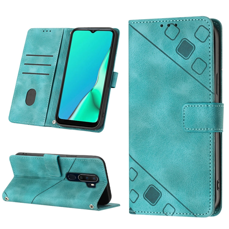 Skin-feel Embossed Leather Phone Case, For OPPO Reno6 5G, For OPPO A9 2020 / A5 2020 / A11X, For OPPO A16 / A54S, For OPPO A16K, For OPPO A57 5G 2022 / Realme V23 / Narzo 50 5G / A77 5G / K10 5G Global / A57 4G / V23i, For OPPO A57E 5G, For OPPO A58 5G...