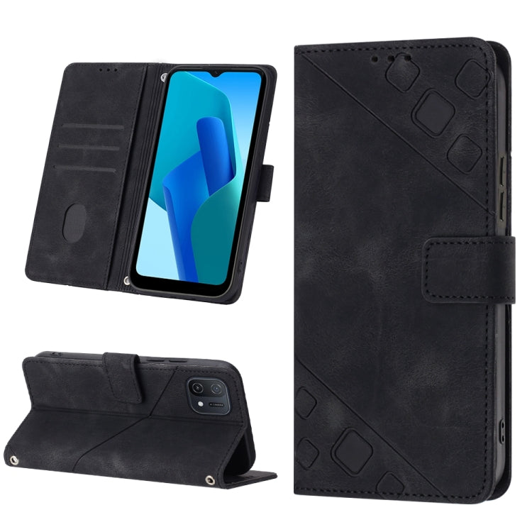 Skin-feel Embossed Leather Phone Case, For OPPO Reno6 5G, For OPPO A9 2020 / A5 2020 / A11X, For OPPO A16 / A54S, For OPPO A16K, For OPPO A57 5G 2022 / Realme V23 / Narzo 50 5G / A77 5G / K10 5G Global / A57 4G / V23i, For OPPO A57E 5G, For OPPO A58 5G...