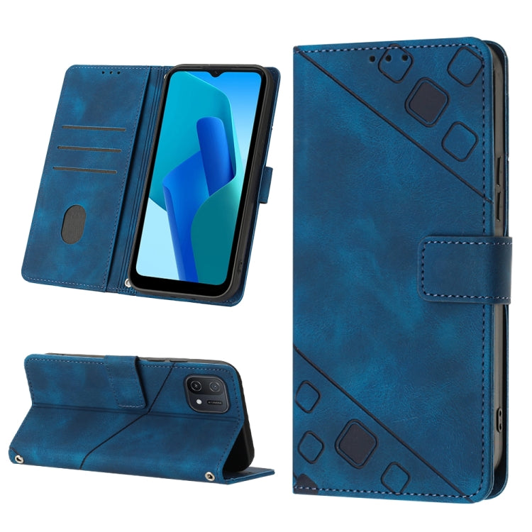 Skin-feel Embossed Leather Phone Case, For OPPO Reno6 5G, For OPPO A9 2020 / A5 2020 / A11X, For OPPO A16 / A54S, For OPPO A16K, For OPPO A57 5G 2022 / Realme V23 / Narzo 50 5G / A77 5G / K10 5G Global / A57 4G / V23i, For OPPO A57E 5G, For OPPO A58 5G...
