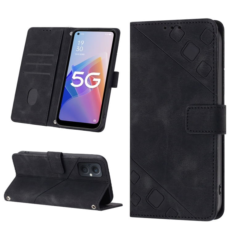Skin-feel Embossed Leather Phone Case, For OPPO A96 5G / Reno7z / Reno7 Lite 5G / F21 Pro 5G / Reno8 z / OnePlus Nord N20, For OPPO K10X / Realme 9 Pro, For Realme 10, For Realme 10 5G, For Realme 10 Pro, For Realme C11, For Realme C33                 ...