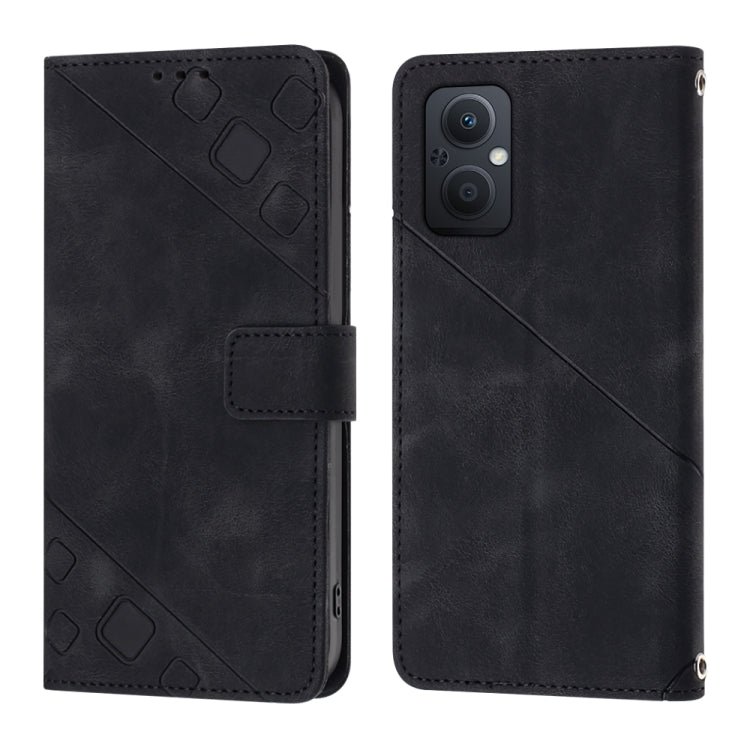 Skin-feel Embossed Leather Phone Case, For OPPO A96 5G / Reno7z / Reno7 Lite 5G / F21 Pro 5G / Reno8 z / OnePlus Nord N20, For OPPO K10X / Realme 9 Pro, For Realme 10, For Realme 10 5G, For Realme 10 Pro, For Realme C11, For Realme C33                 ...