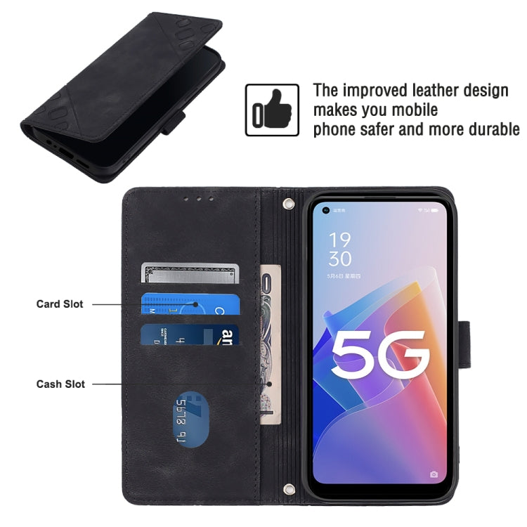 Skin-feel Embossed Leather Phone Case, For OPPO A96 5G / Reno7z / Reno7 Lite 5G / F21 Pro 5G / Reno8 z / OnePlus Nord N20, For OPPO K10X / Realme 9 Pro, For Realme 10, For Realme 10 5G, For Realme 10 Pro, For Realme C11, For Realme C33                 ...