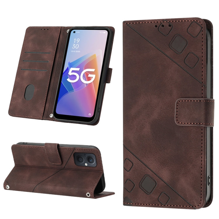 Skin-feel Embossed Leather Phone Case, For OPPO A96 5G / Reno7z / Reno7 Lite 5G / F21 Pro 5G / Reno8 z / OnePlus Nord N20, For OPPO K10X / Realme 9 Pro, For Realme 10, For Realme 10 5G, For Realme 10 Pro, For Realme C11, For Realme C33                 ...