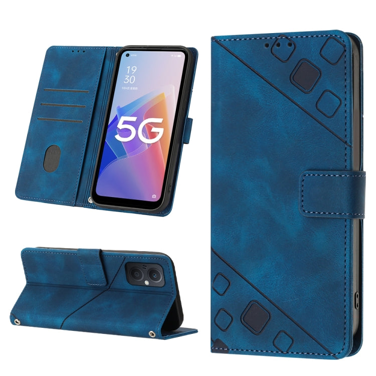 Skin-feel Embossed Leather Phone Case, For OPPO A96 5G / Reno7z / Reno7 Lite 5G / F21 Pro 5G / Reno8 z / OnePlus Nord N20, For OPPO K10X / Realme 9 Pro, For Realme 10, For Realme 10 5G, For Realme 10 Pro, For Realme C11, For Realme C33                 ...