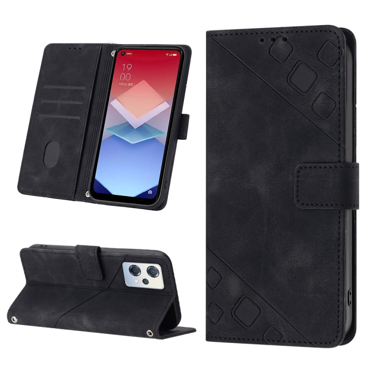 Skin-feel Embossed Leather Phone Case, For OPPO A96 5G / Reno7z / Reno7 Lite 5G / F21 Pro 5G / Reno8 z / OnePlus Nord N20, For OPPO K10X / Realme 9 Pro, For Realme 10, For Realme 10 5G, For Realme 10 Pro, For Realme C11, For Realme C33                 ...