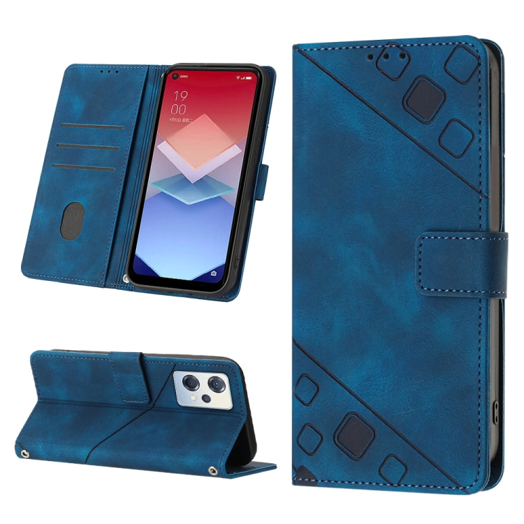 Skin-feel Embossed Leather Phone Case, For OPPO A96 5G / Reno7z / Reno7 Lite 5G / F21 Pro 5G / Reno8 z / OnePlus Nord N20, For OPPO K10X / Realme 9 Pro, For Realme 10, For Realme 10 5G, For Realme 10 Pro, For Realme C11, For Realme C33                 ...