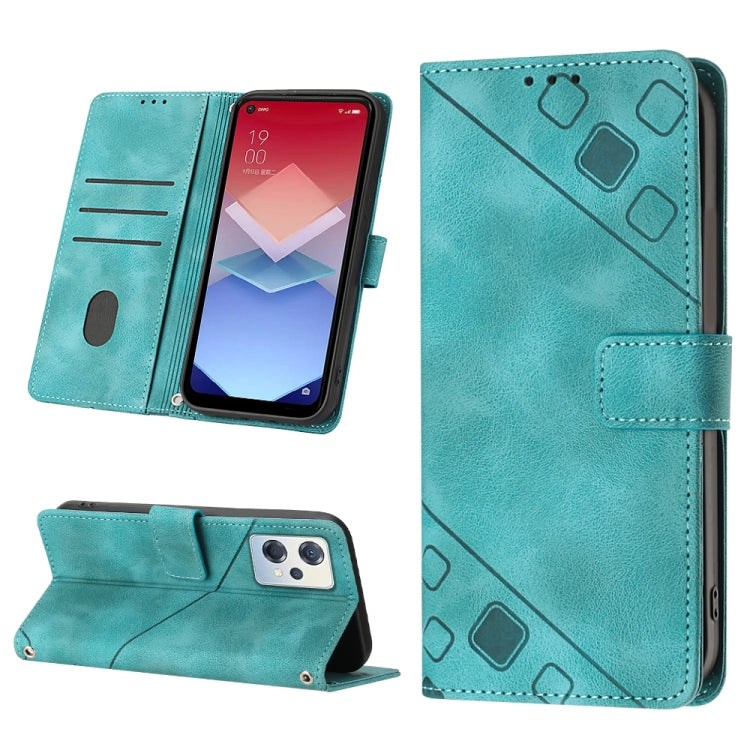 Skin-feel Embossed Leather Phone Case, For OPPO A96 5G / Reno7z / Reno7 Lite 5G / F21 Pro 5G / Reno8 z / OnePlus Nord N20, For OPPO K10X / Realme 9 Pro, For Realme 10, For Realme 10 5G, For Realme 10 Pro, For Realme C11, For Realme C33                 ...