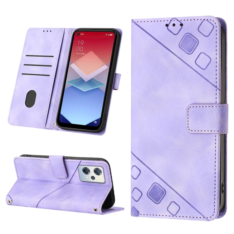 Skin-feel Embossed Leather Phone Case, For OPPO A96 5G / Reno7z / Reno7 Lite 5G / F21 Pro 5G / Reno8 z / OnePlus Nord N20, For OPPO K10X / Realme 9 Pro, For Realme 10, For Realme 10 5G, For Realme 10 Pro, For Realme C11, For Realme C33                 ...