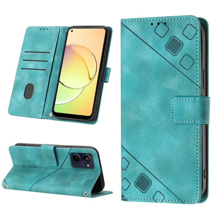 Skin-feel Embossed Leather Phone Case, For OPPO A96 5G / Reno7z / Reno7 Lite 5G / F21 Pro 5G / Reno8 z / OnePlus Nord N20, For OPPO K10X / Realme 9 Pro, For Realme 10, For Realme 10 5G, For Realme 10 Pro, For Realme C11, For Realme C33                 ...