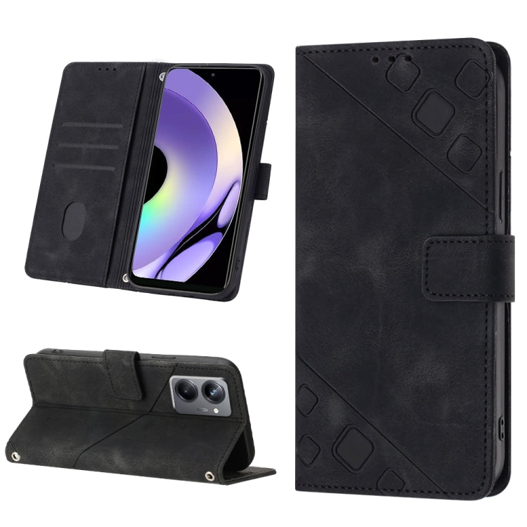 Skin-feel Embossed Leather Phone Case, For OPPO A96 5G / Reno7z / Reno7 Lite 5G / F21 Pro 5G / Reno8 z / OnePlus Nord N20, For OPPO K10X / Realme 9 Pro, For Realme 10, For Realme 10 5G, For Realme 10 Pro, For Realme C11, For Realme C33                 ...