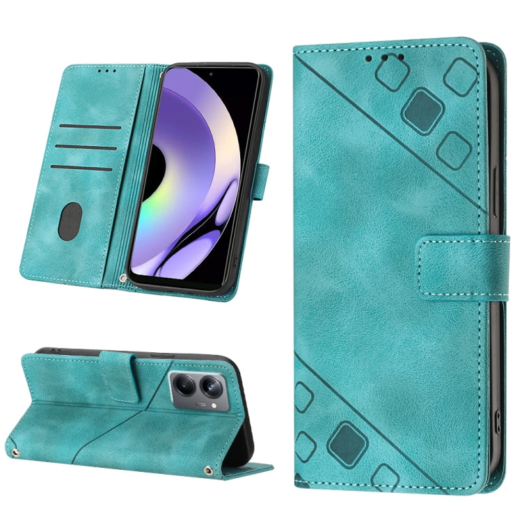 Skin-feel Embossed Leather Phone Case, For OPPO A96 5G / Reno7z / Reno7 Lite 5G / F21 Pro 5G / Reno8 z / OnePlus Nord N20, For OPPO K10X / Realme 9 Pro, For Realme 10, For Realme 10 5G, For Realme 10 Pro, For Realme C11, For Realme C33                 ...