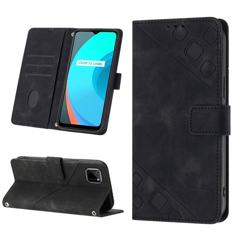 Skin-feel Embossed Leather Phone Case, For OPPO A96 5G / Reno7z / Reno7 Lite 5G / F21 Pro 5G / Reno8 z / OnePlus Nord N20, For OPPO K10X / Realme 9 Pro, For Realme 10, For Realme 10 5G, For Realme 10 Pro, For Realme C11, For Realme C33                 ...