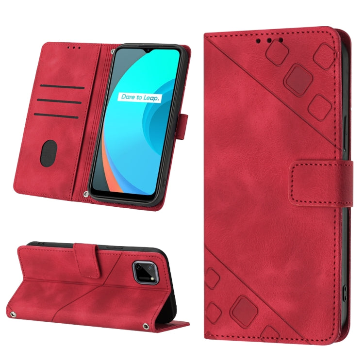 Skin-feel Embossed Leather Phone Case, For OPPO A96 5G / Reno7z / Reno7 Lite 5G / F21 Pro 5G / Reno8 z / OnePlus Nord N20, For OPPO K10X / Realme 9 Pro, For Realme 10, For Realme 10 5G, For Realme 10 Pro, For Realme C11, For Realme C33                 ...