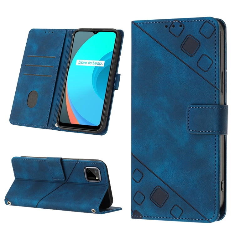 Skin-feel Embossed Leather Phone Case, For OPPO A96 5G / Reno7z / Reno7 Lite 5G / F21 Pro 5G / Reno8 z / OnePlus Nord N20, For OPPO K10X / Realme 9 Pro, For Realme 10, For Realme 10 5G, For Realme 10 Pro, For Realme C11, For Realme C33                 ...