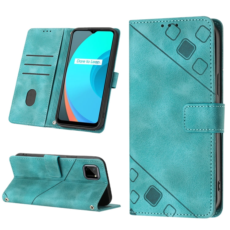 Skin-feel Embossed Leather Phone Case, For OPPO A96 5G / Reno7z / Reno7 Lite 5G / F21 Pro 5G / Reno8 z / OnePlus Nord N20, For OPPO K10X / Realme 9 Pro, For Realme 10, For Realme 10 5G, For Realme 10 Pro, For Realme C11, For Realme C33                 ...
