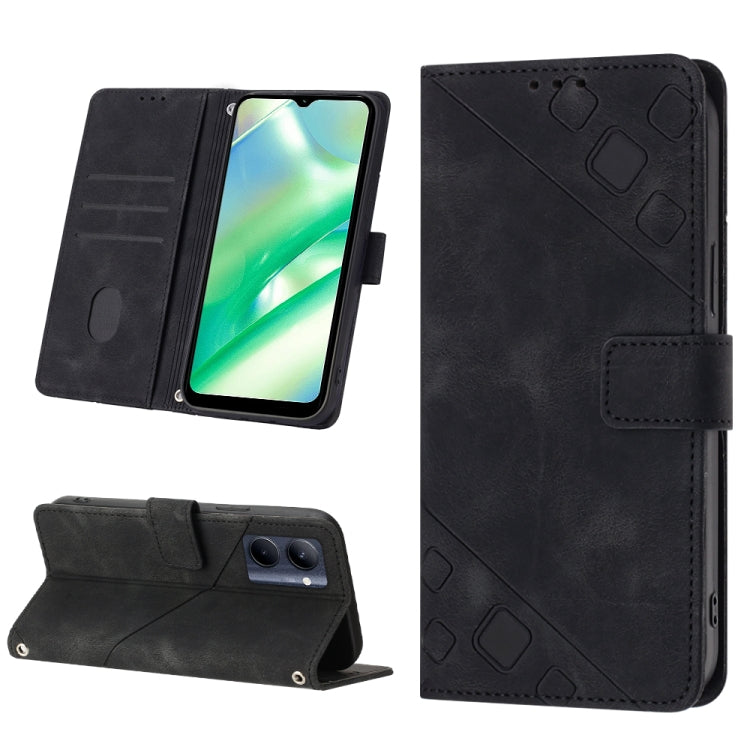 Skin-feel Embossed Leather Phone Case, For OPPO A96 5G / Reno7z / Reno7 Lite 5G / F21 Pro 5G / Reno8 z / OnePlus Nord N20, For OPPO K10X / Realme 9 Pro, For Realme 10, For Realme 10 5G, For Realme 10 Pro, For Realme C11, For Realme C33                 ...