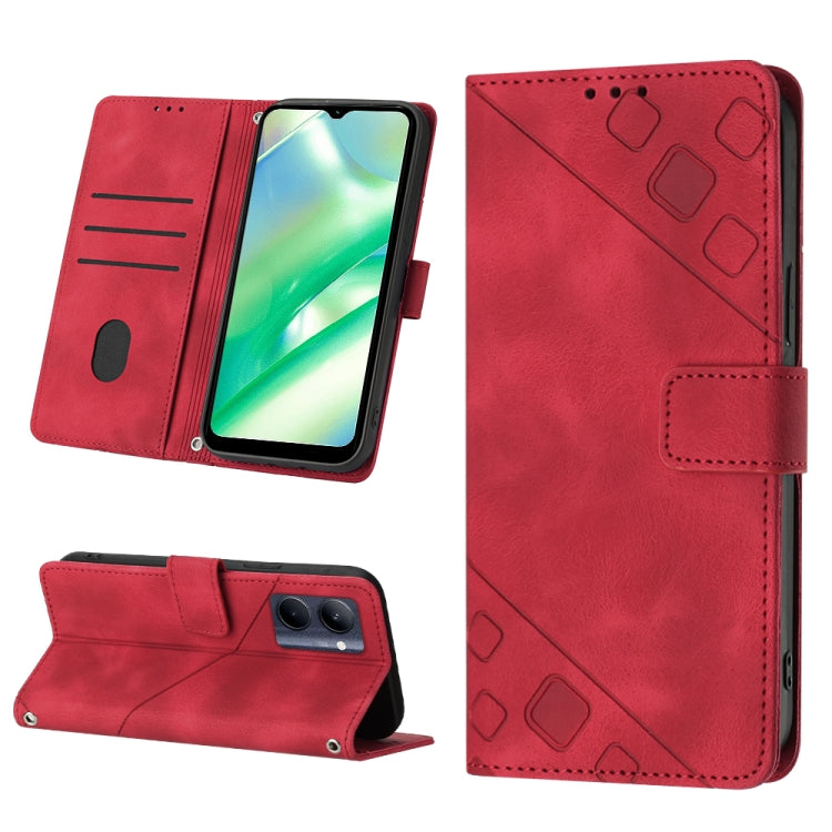 Skin-feel Embossed Leather Phone Case, For OPPO A96 5G / Reno7z / Reno7 Lite 5G / F21 Pro 5G / Reno8 z / OnePlus Nord N20, For OPPO K10X / Realme 9 Pro, For Realme 10, For Realme 10 5G, For Realme 10 Pro, For Realme C11, For Realme C33                 ...