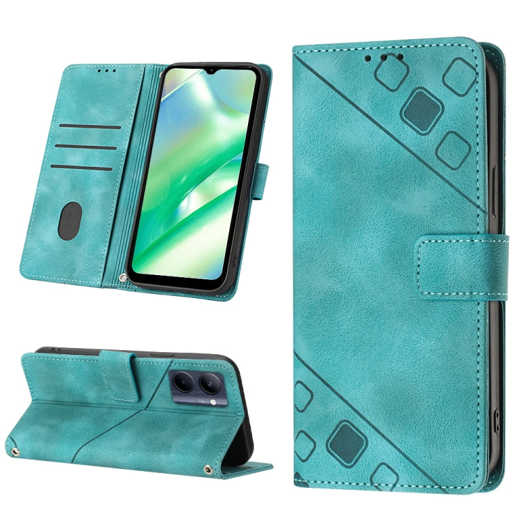 Skin-feel Embossed Leather Phone Case, For OPPO A96 5G / Reno7z / Reno7 Lite 5G / F21 Pro 5G / Reno8 z / OnePlus Nord N20, For OPPO K10X / Realme 9 Pro, For Realme 10, For Realme 10 5G, For Realme 10 Pro, For Realme C11, For Realme C33                 ...