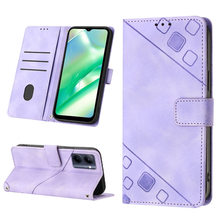 Skin-feel Embossed Leather Phone Case, For OPPO A96 5G / Reno7z / Reno7 Lite 5G / F21 Pro 5G / Reno8 z / OnePlus Nord N20, For OPPO K10X / Realme 9 Pro, For Realme 10, For Realme 10 5G, For Realme 10 Pro, For Realme C11, For Realme C33                 ...