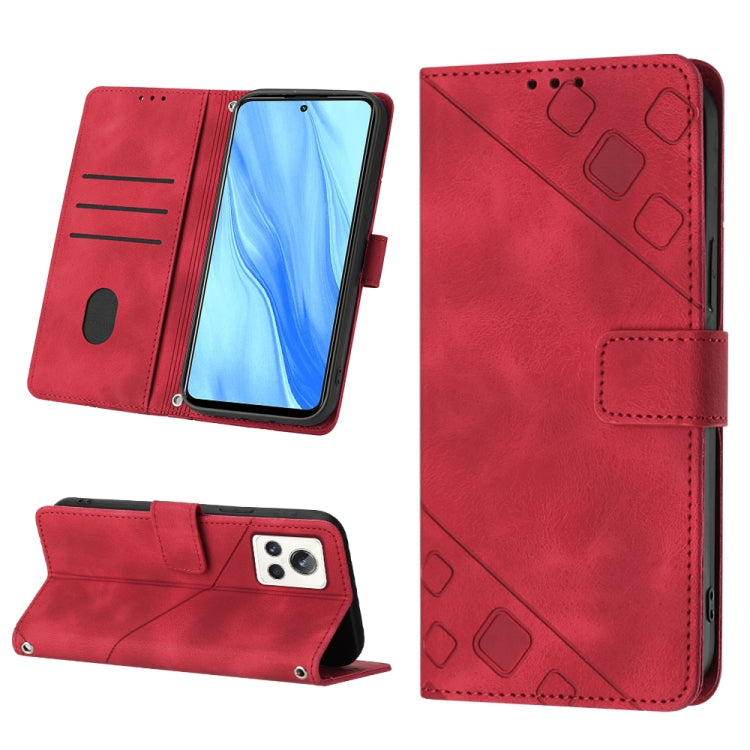 Skin-feel Embossed Leather Phone Case, For OPPO A96 5G / Reno7z / Reno7 Lite 5G / F21 Pro 5G / Reno8 z / OnePlus Nord N20, For OPPO K10X / Realme 9 Pro, For Realme 10, For Realme 10 5G, For Realme 10 Pro, For Realme C11, For Realme C33                 ...