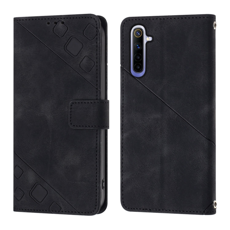 Skin-feel Embossed Leather Phone Case, For Realme 6, For Realme 6 Pro, For OPPO Reno5 A, For OPPO Reno9 Pro+, For OPPO Reno4, For OPPO Reno5 4G / Reno5 5G, For OPPO Reno6 4G, For OPPO Reno8 T 5G/A1 Pro 5G Global