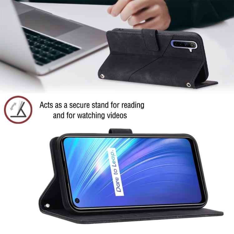 Skin-feel Embossed Leather Phone Case, For Realme 6, For Realme 6 Pro, For OPPO Reno5 A, For OPPO Reno9 Pro+, For OPPO Reno4, For OPPO Reno5 4G / Reno5 5G, For OPPO Reno6 4G, For OPPO Reno8 T 5G/A1 Pro 5G Global