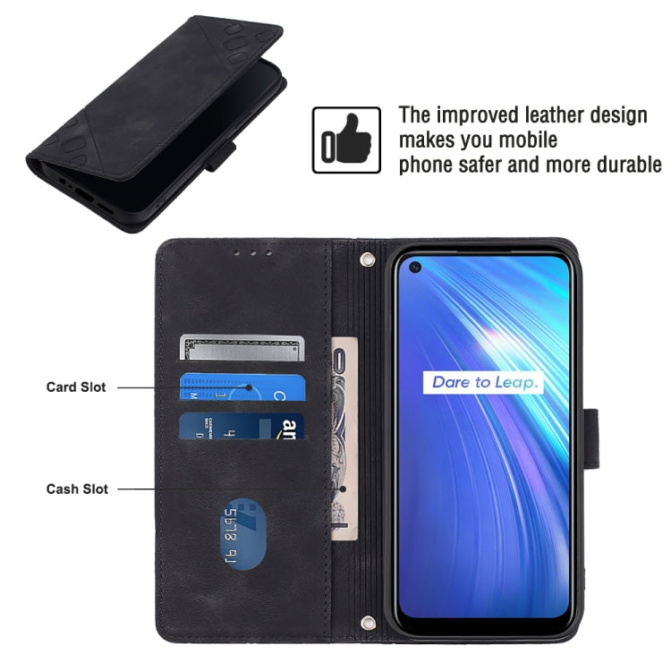 Skin-feel Embossed Leather Phone Case, For Realme 6, For Realme 6 Pro, For OPPO Reno5 A, For OPPO Reno9 Pro+, For OPPO Reno4, For OPPO Reno5 4G / Reno5 5G, For OPPO Reno6 4G, For OPPO Reno8 T 5G/A1 Pro 5G Global