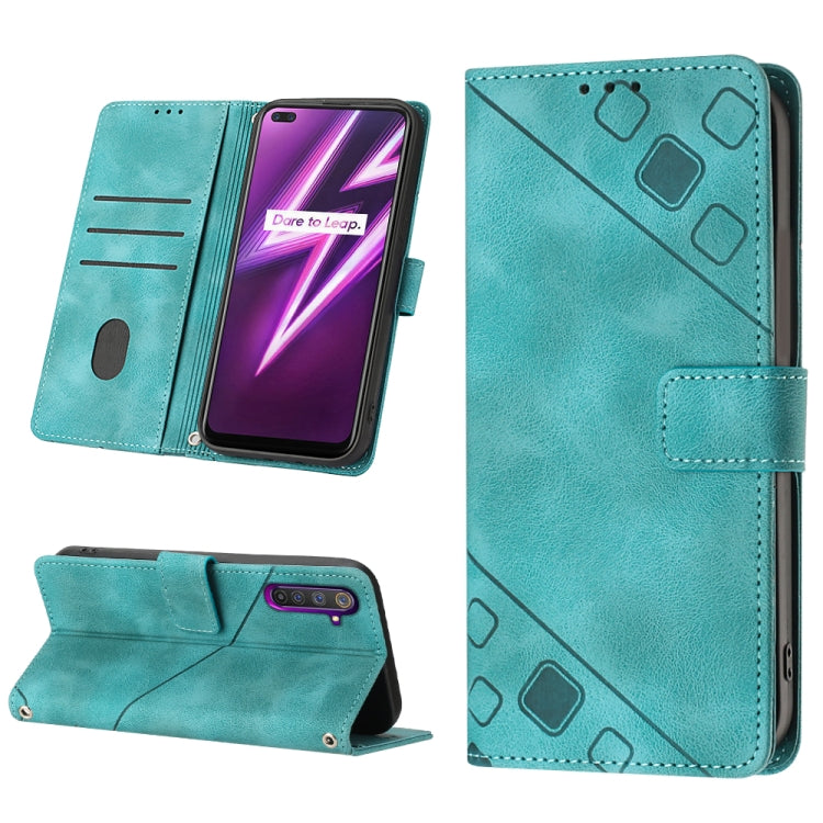 Skin-feel Embossed Leather Phone Case, For Realme 6, For Realme 6 Pro, For OPPO Reno5 A, For OPPO Reno9 Pro+, For OPPO Reno4, For OPPO Reno5 4G / Reno5 5G, For OPPO Reno6 4G, For OPPO Reno8 T 5G/A1 Pro 5G Global