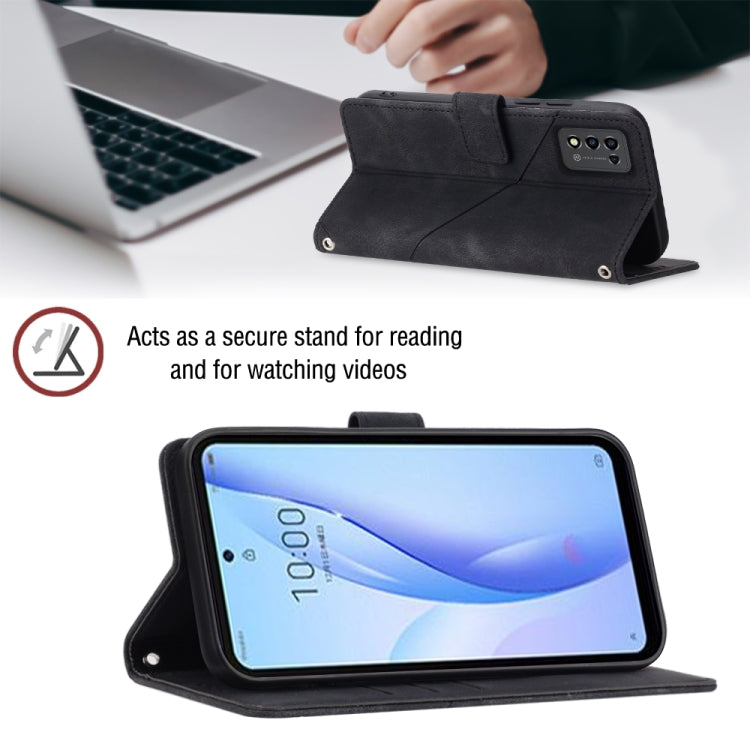Skin-feel Embossed Leather Phone Case, For ZTE Libero 5G III