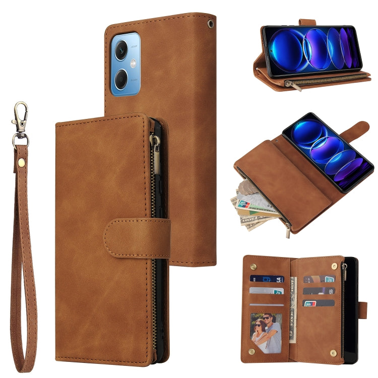 Multifunctional Multi-Card Wallet Phone Leather Case, For Samsung Galaxy A34 5G, For Samsung Galaxy A54 5G, For Xiaomi Redmi Note 12 5G, For Xiaomi Redmi Note 12 Pro 5G, For Xiaomi Redmi Note 12 Pro+ 5G, For Xiaomi 12T / 12T Pro, For Google Pixel 7A