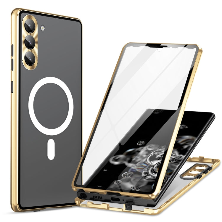 HD Full Cover Magsafe Magnetic Metal Tempered Glass Phone Case, For Samsung Galaxy S26 Ultra 5G, For Samsung Galaxy S25 Ultra 5G, For Samsung Galaxy S24 Ultra 5G, For Samsung Galaxy S24+ 5G, For Samsung Galaxy S23 Ultra 5G, For Samsung Galaxy S23+ 5G  ...