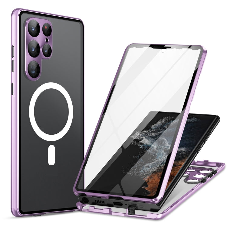 HD Full Cover Magsafe Magnetic Metal Tempered Glass Phone Case, For Samsung Galaxy S21+ 5G, For Samsung Galaxy S21 Ultra 5G