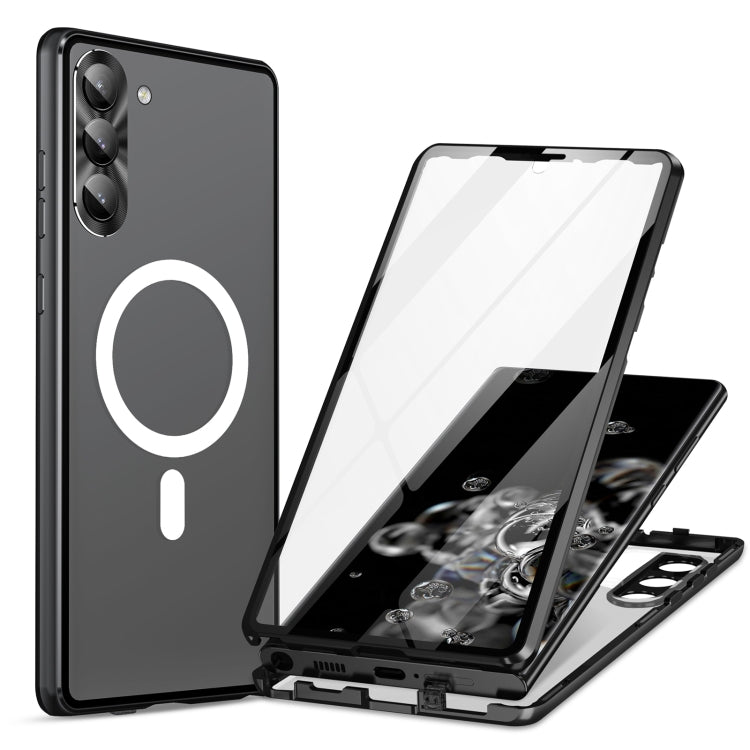 HD Full Cover Magsafe Magnetic Metal Tempered Glass Phone Case, For Samsung Galaxy S26 Ultra 5G, For Samsung Galaxy S25 Ultra 5G, For Samsung Galaxy S24 Ultra 5G, For Samsung Galaxy S24+ 5G, For Samsung Galaxy S23 Ultra 5G, For Samsung Galaxy S23+ 5G  ...