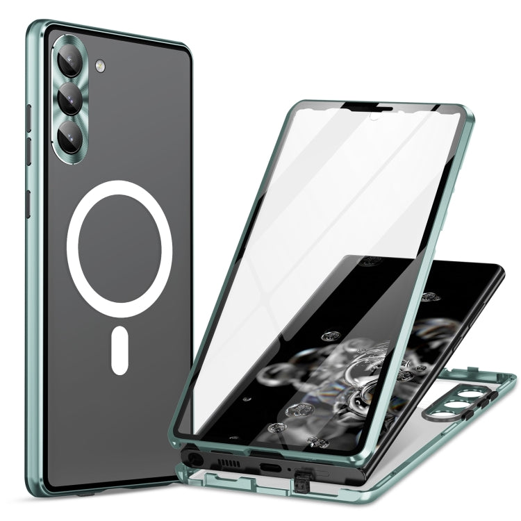 HD Full Cover Magsafe Magnetic Metal Tempered Glass Phone Case, For Samsung Galaxy S26 Ultra 5G, For Samsung Galaxy S25 Ultra 5G, For Samsung Galaxy S24 Ultra 5G, For Samsung Galaxy S24+ 5G, For Samsung Galaxy S23 Ultra 5G, For Samsung Galaxy S23+ 5G  ...