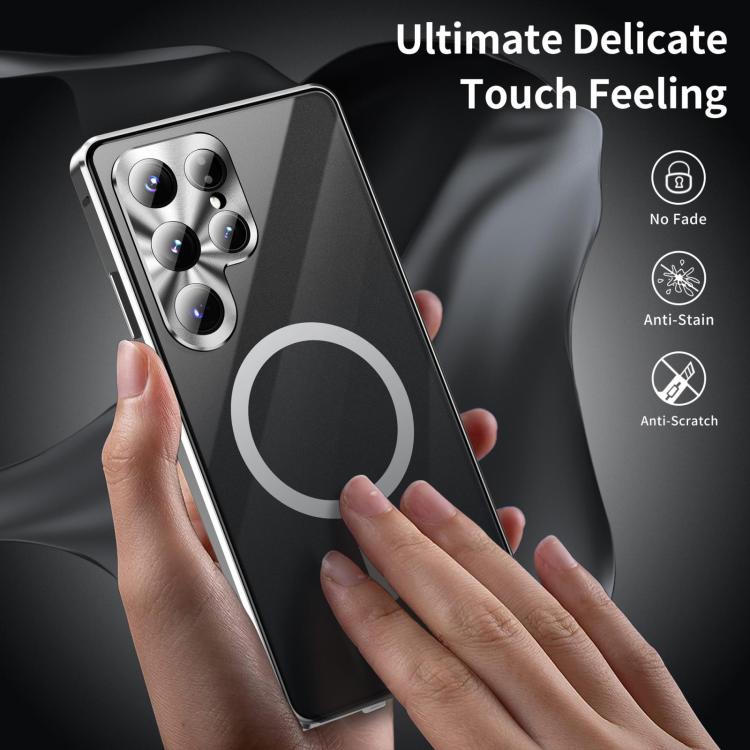 HD Full Cover Magsafe Magnetic Metal Tempered Glass Phone Case, For Samsung Galaxy S26 Ultra 5G, For Samsung Galaxy S25 Ultra 5G, For Samsung Galaxy S24 Ultra 5G, For Samsung Galaxy S24+ 5G, For Samsung Galaxy S23 Ultra 5G, For Samsung Galaxy S23+ 5G  ...